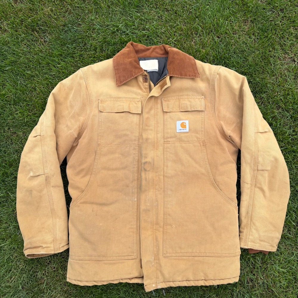 Carhartt Arctic Quilt Lined Traditional Coat Mens Brown Duck Jacket C003 BRN